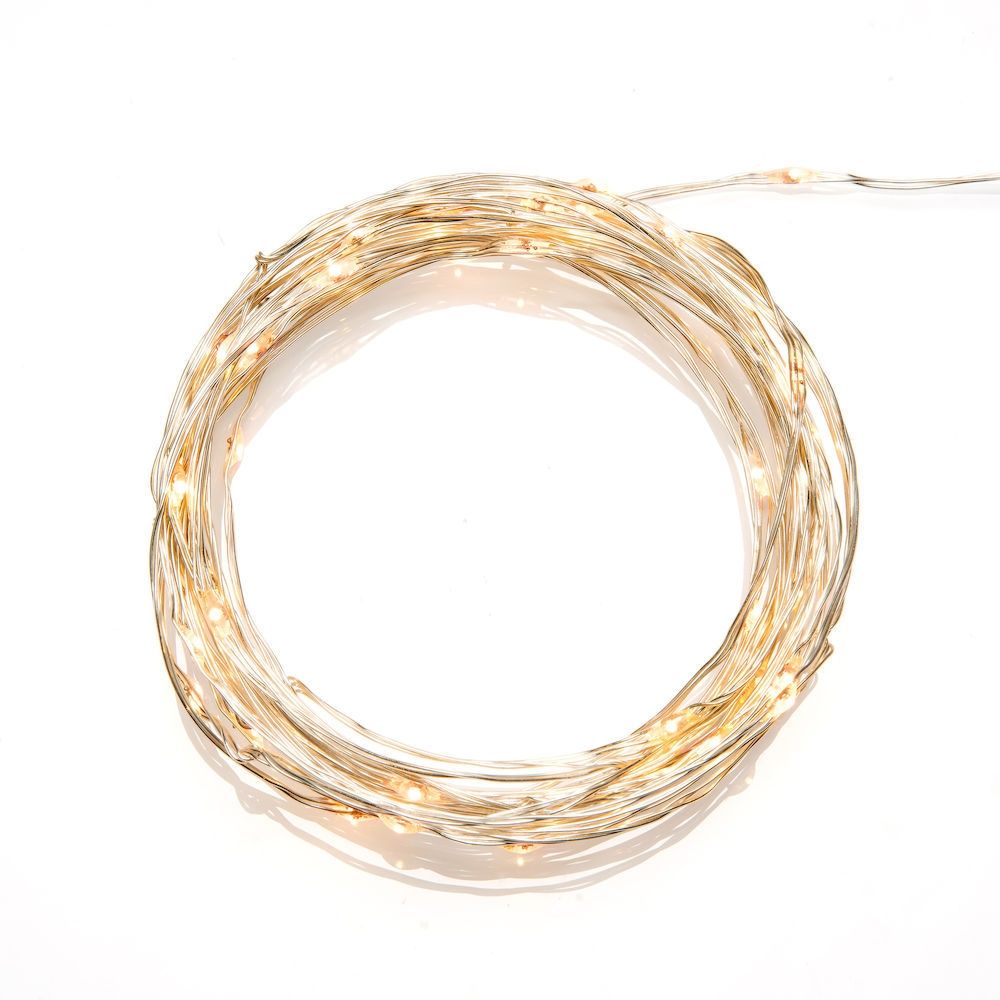 Konstsmide 6386-890 - LED Light Decoration Chain - 50 Lights - Silver