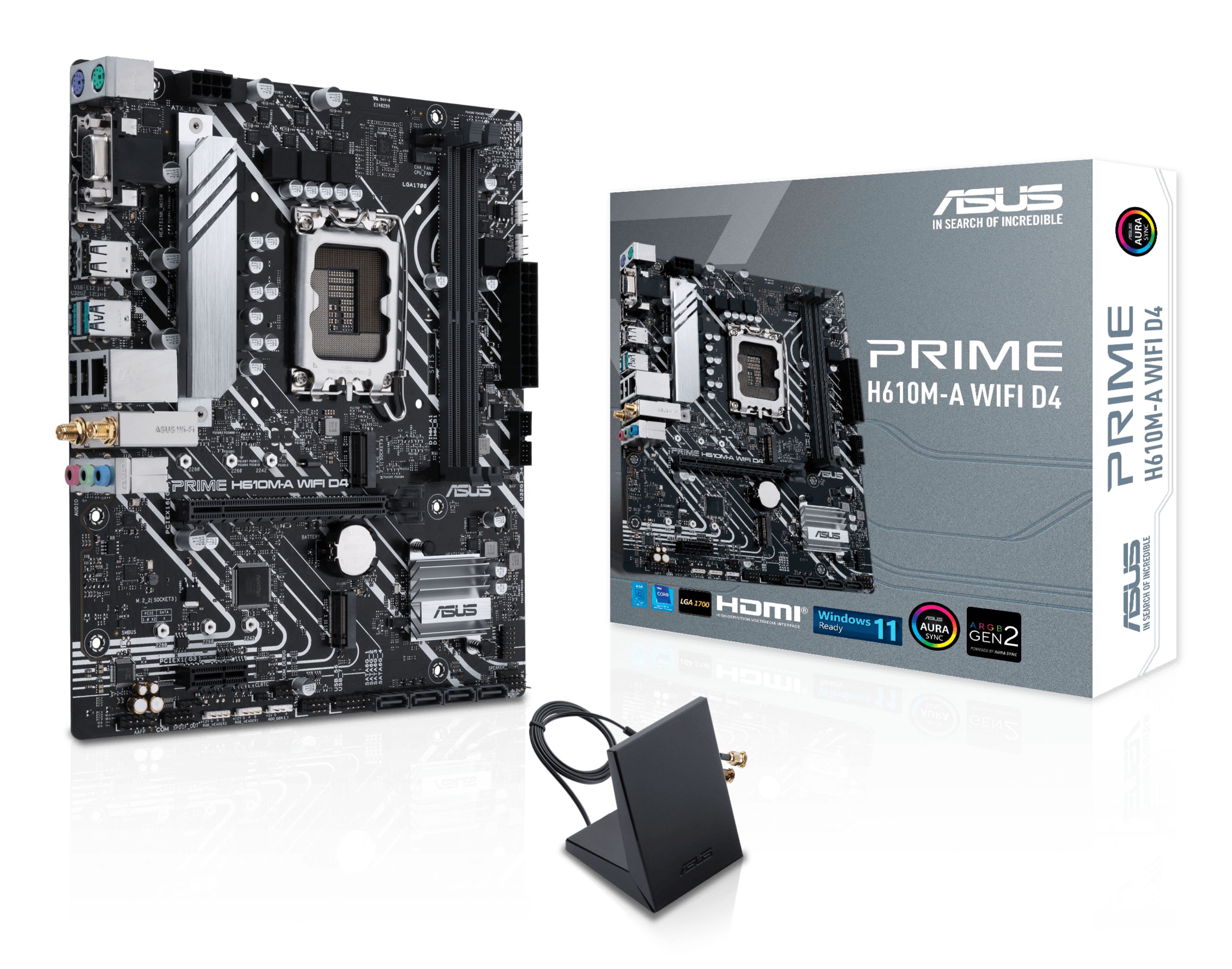 ASUS PRIME H610M-A WIFI D4 Intel H610 LGA 1700 Micro ATX Motherboard