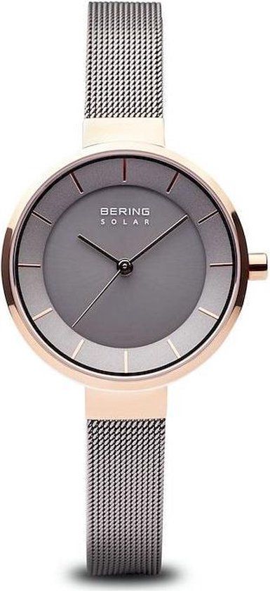 Bering 14631-369 - Solar - Dameshorloge - Grijs - Saffierglas - Staal