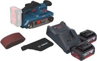 Bosch GBS 18V-75 accu-bandschuurmachine 18 V 76 x 533 mm borstelloos + 2x accu 4,0 Ah + oplader