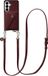 AVY Leren Hoesje geschikt voor Samsung Galaxy S26 Plus | Met Koord en Magnetische Kaarthouder | Compatibel met MagSafe | Leather Case met 130CM Koord & Wallet | Long Leather | Burgundy