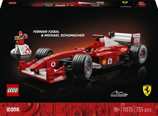LEGO Icons Ferrari F2004 en Michael Schumacher - 11375