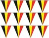 Merkloos / Sans marque Espa Nv Belgie vlaggenlijn - 3x - slinger - landen - 5 meter - puntvlaggetjes - plastic