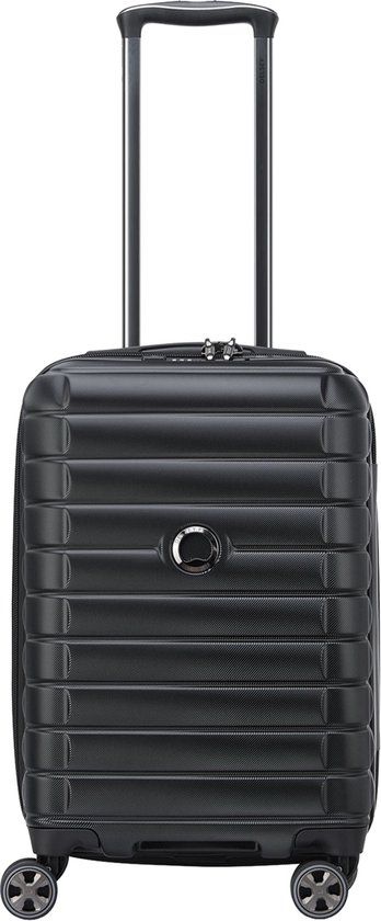 DELSEY PARIS Shadow 5.0 Expandable 4DR Cabin Trolley 55cm Black