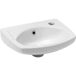 Siko Lave-mains Avec Trou Pour Robinetterie Sur La Droite, Trop Plein, 35x28 Cm, Blanc (eur913)