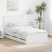 Prolenta Maison Exclusive - Bedframe met lades, wit, 90 x 200 cm, van ingenieurs hout