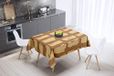 Bonamaison Tafelkleed, Anti-Mold, Sneldrogend, Waterdicht, 100% Polyester Tafellaken, Bruine tinten, 140 x 140 Cm - Ontworpen en Vervaardigd in Turkije