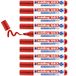 edding 663 whiteboardmarker - rood - 10 whiteboardstiften - beitelpunt 1-5 mm