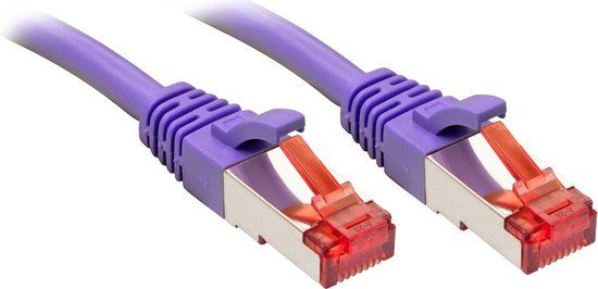LINDY 47830 RJ45 Netwerkkabel, patchkabel CAT 6 S/FTP 20.00 m Violet 1 stuk(s)