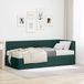 vidaXL Cadre de lit d'angle avec matelas vert foncé velours 90 x 190 cm