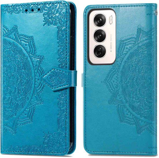 imoshion Mandala Bookcase - Geschikt voor Oppo Reno 12 Pro - Turquoise