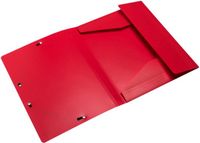 Exacompta 50x Elastomappen met 3 flappen gerecycled PP Opak - Rood