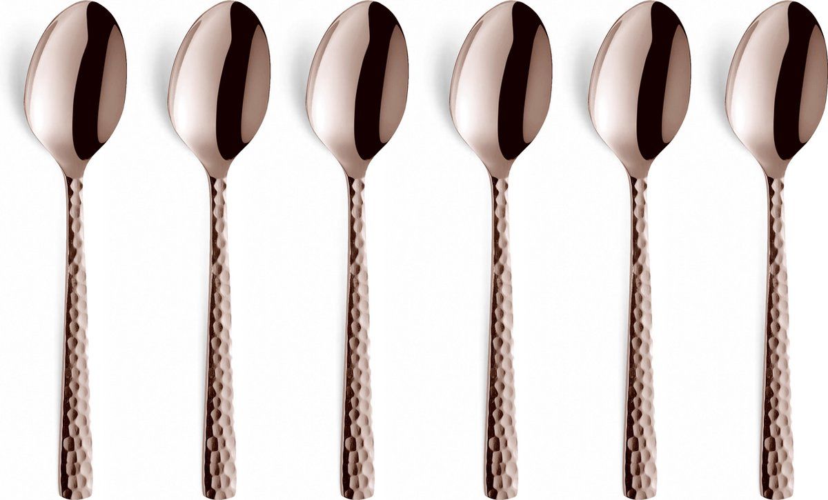 Amefa Felicity Rose Champagne - Theelepels - Goud - Staal - 6 stuks