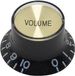 Boston KB-136-T Bellknop SG-model, zwart met gouden dop voor inch-type potaansluiting