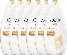 Dove Douchegel Silk Glow Voordeelverpakking 6x500ml