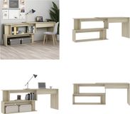 vidaXL Hoekbureau Sonoma Eiken Bewerkt Hout 200x50x76 cm