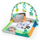 Bright Starts Tropical Treetop tapis d'éveil pour bébé avec tapis pour jeu sur le ventre, arche de jouets, 4 jouets amovibles et miroir avec support, dès la naissance