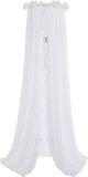Baby's Only Sluier Calm baby & kinderkamer - Baby hemeltje - Geschikt voor wiegjes - Wit - 150 cm - Met lusjes voor decoratie accessoires