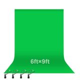 EMART Opvouwbaar Greenscreen 1,8 x 2,8 m, Achtergrond van Polyester