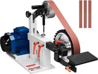 Shanghai Sishun Technology Co., Ltd Machine à bande, 72 X 2 pouces Machine à polir à bande avec vitesse variable et VFD, machine à polir et à poncer de 1500 W 2 CV équipée de 3 formes de meulage