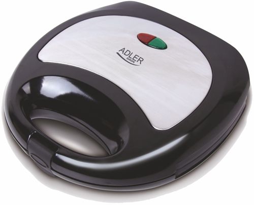 Adler AD 3015 Sandwich Maker - 750W - Black/Silver - 4 Sandwiches