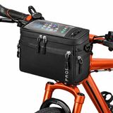 Aqua8 products Sacoche de guidon de vélo – Sacoche de guidon étanche avec support de smartphone – Amovible – Sac bandoulière – adapté pour vélo électrique