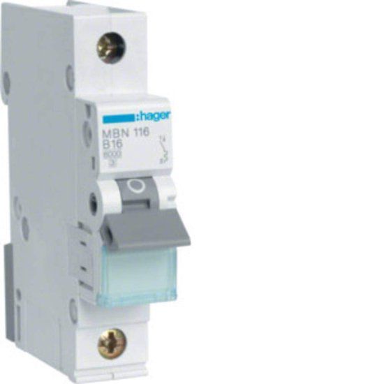 Hager MBN116 - Controleschakelaar - 16A - 1P - Bluetooth - Tuya Smart - SmartThings - IFTTT