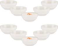 Vessia Amuse Kommetjes/Serveer Schaaltjes - Set van 12 - Wit - Keramiek - 9x9x4 cm