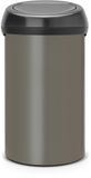 Brabantia Touch Bin Prullenbak - 60 liter - Platinum/Matt Black deksel