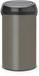 Brabantia Touch Bin Prullenbak - 60 liter - Platinum/Matt Black deksel