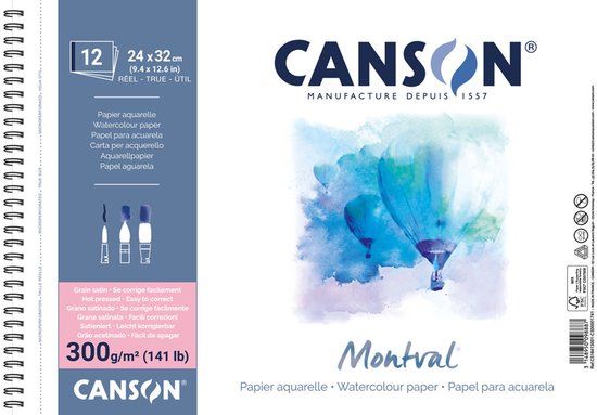 Canson Montval Aquarelblok - 300 grams - 13,5 x 21 cm