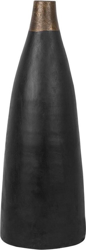 Beliani emona - decovaas-zwart-keramiek