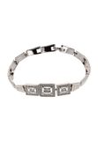 NAEMI Armband Zilver Transparant Kristal 14 Karaat Goudkleurig Koper 20 cm