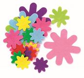 GlOREX bloemen, vilt, meerkleurig, 20 x 11,5 x 1 cm, 50 stuks
