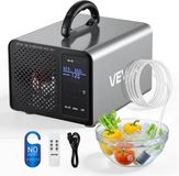 VEVOR Générateur d'ozone 36000 Mg/h, appareil à ozone industriel avec délai de démarrage de 15 secondes, ozonation de l'eau et télécommande, ozonateur pour max. 300 m², purificateur d'air à ozone pour les odeurs dans les voitures, hôtels et appartements