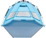 VEVOR Pop-Up Strandtent/Zonnescherm voor 4 personen, Blauw + Grijs