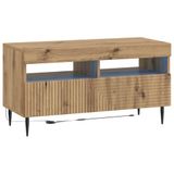 vidaXL LED tv-meubel HAARLEM 81 x 35 x 43 cm Artisanaal eiken