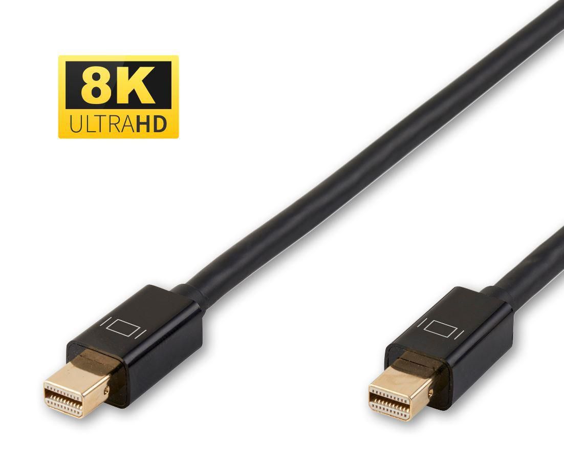 Microconnect MDPMDP2BV1.4 DisplayPort kabel 2 m Mini DisplayPort Zwart