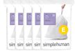 simplehuman Code E 100 stuks, 20 liter, Wit