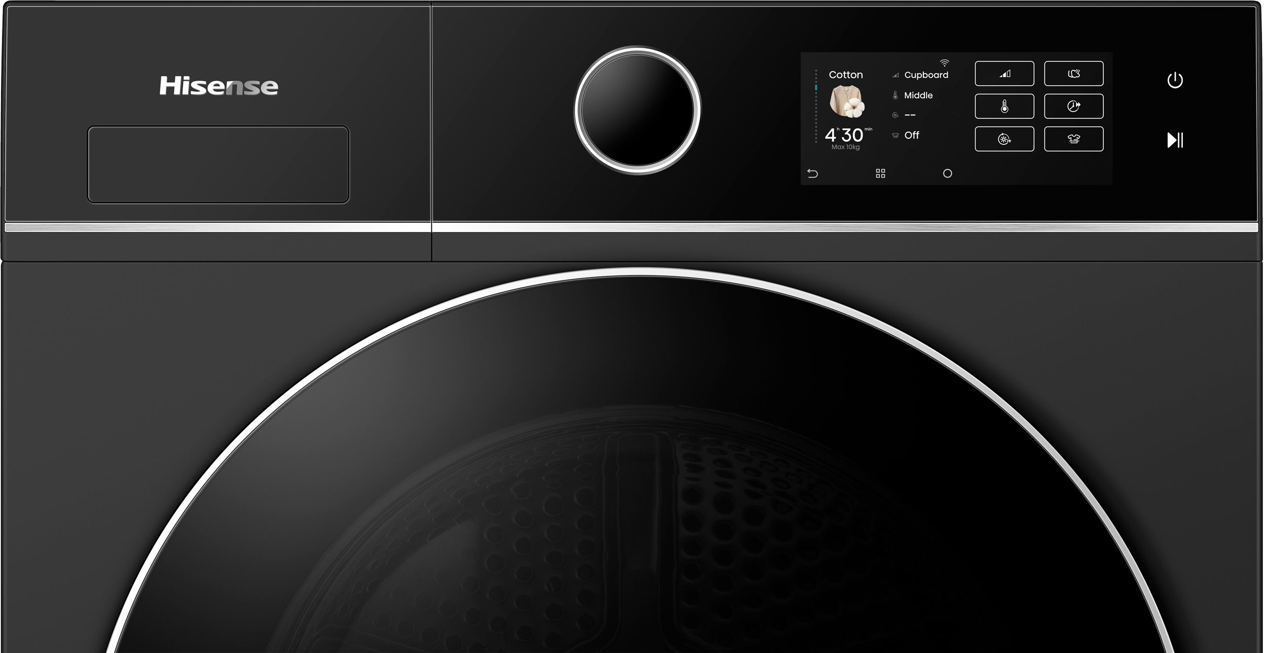 Hisense DH5I104BBAB 10 kg Heat Pump Dryer - Black, Freestanding, A-Class