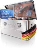 Trucky Aluminium opbergdoos met deksel – Zilver – 50 liter