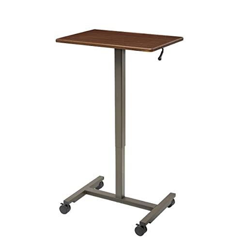 Seville Classics Seville Classics Airlift XL Mobiele tafel, pneumatisch, in hoogte verstelbaar van 68,8 tot 106,4 cm, van aluminium, 71 x 50 cm