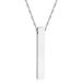 LGT JWLS LGT Jewels dames ketting Edelstaal Zilverkleurig verticale Balk