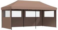 vidaXL Partytent, 292 x 580 x 315 cm, bruin, Oxford-stof