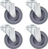 vidaXL - 8 stuks roues pivotantes avec trous de boulon - 75 mm