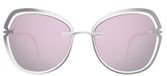 Silhouette Bolschoi Grace 8180 Lunettes de soleil femme argent papillon violet