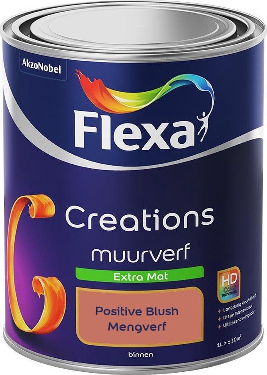 FLEXA Creations Muurverf - Extra Mat - Positive Blush - 1 liter