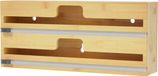 SpaceAid WrapNeat 2-in-1 Verpakking Dispenser Met Snijder & Labels - Voor Plasticfolie, Aluminiumfolie & Waxpapier, Past 30 cm Rollen (Natuurlijk Bamboe)