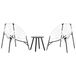 vidaXL Tuinstoelenset 3-delig poly rattan zwart en wit
