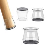 Lot de 16 embouts en silicone pour pieds de chaise, avec patins en feutre